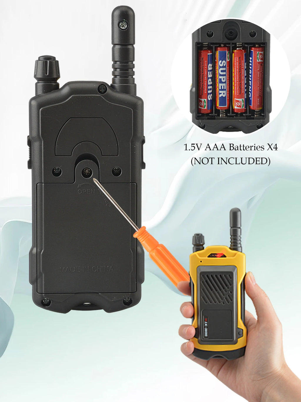 Walkie Talkies for Children, 2Pcs Mini Model Interphone for Kids Long Range Outdoor Hiking Camping 3-12 Years Old Toys