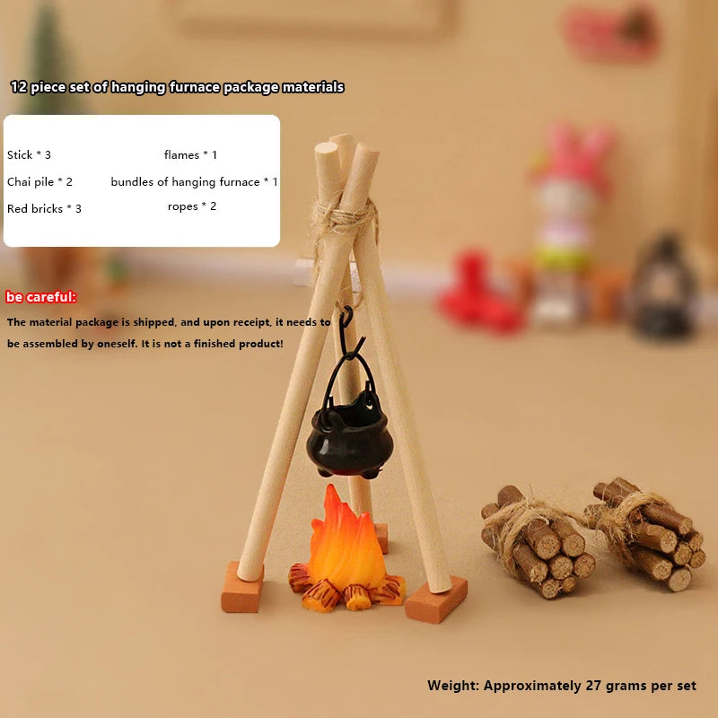 1:12 Scale Soldier Camping Small Tent Model Movable Dolls Decorative Miniature Scene Accessories Photography Props Toy Gift