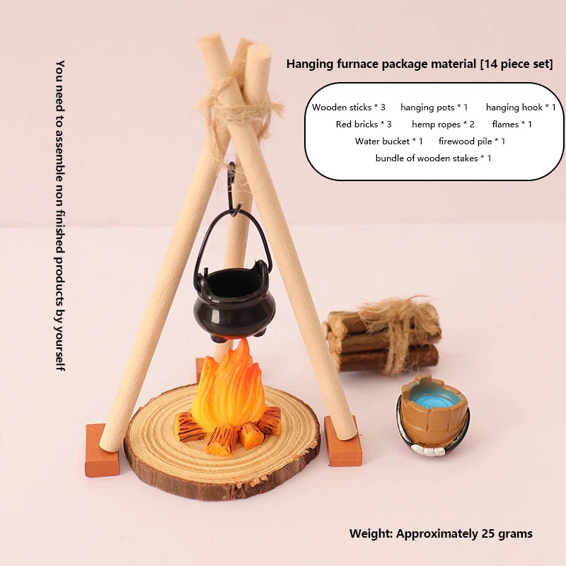 1:12 Scale Soldier Camping Small Tent Model Movable Dolls Decorative Miniature Scene Accessories Photography Props Toy Gift