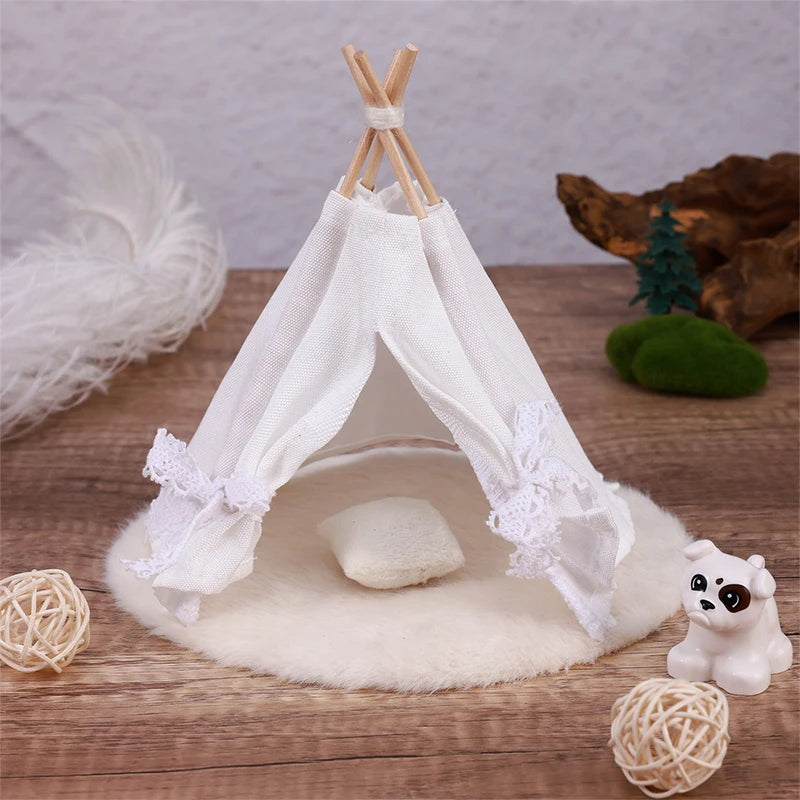 1:12 Scale Soldier Camping Small Tent Model Movable Dolls Decorative Miniature Scene Accessories Photography Props Toy Gift