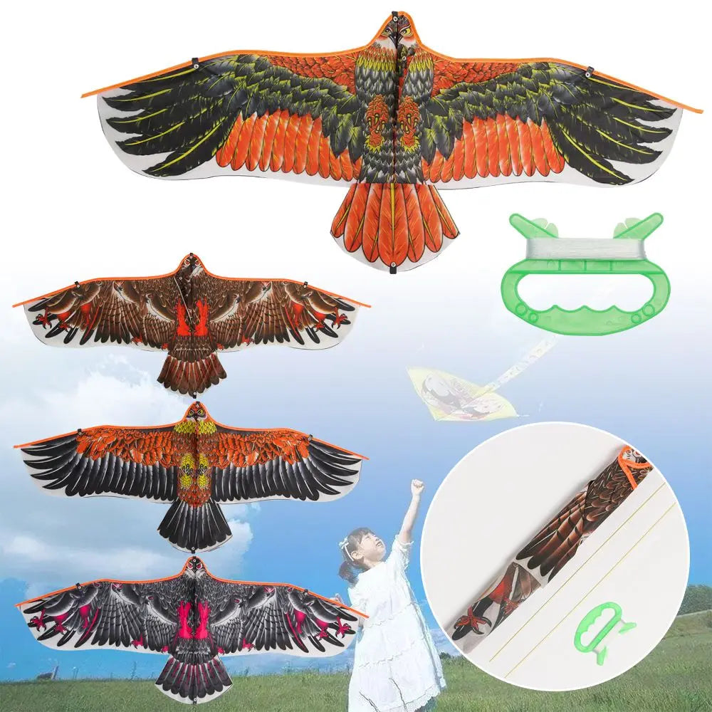 30 Meter Kite Line DIY Flat Eagle 1.1M Kite Toy Flying Bird Best Children Gift For Adults Kids Camping Interactive Toy