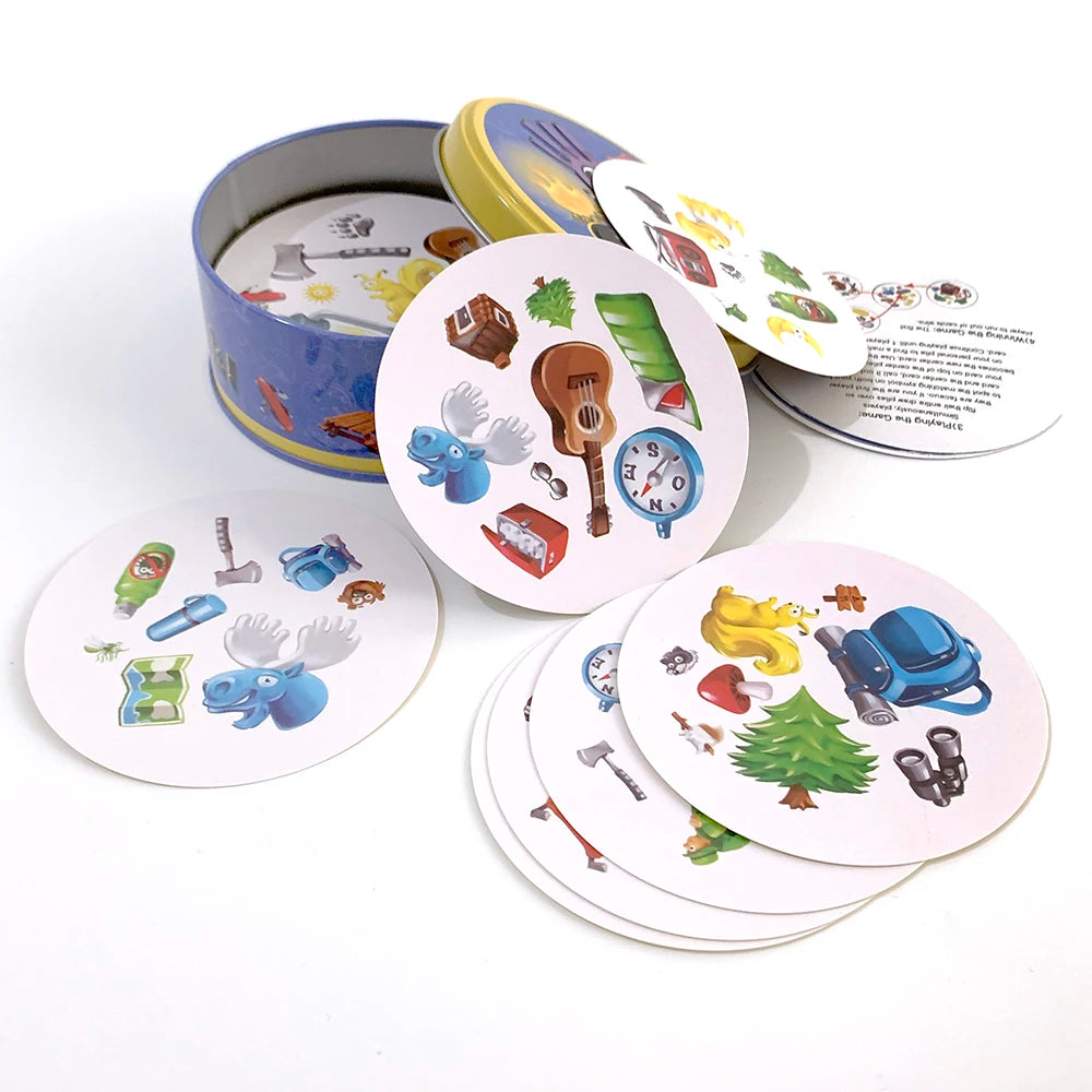 Card Game Toy Iron Box Family Funny Entertainment Party Holidays Camping Game Tools ,Christmas and Halloween Gifts