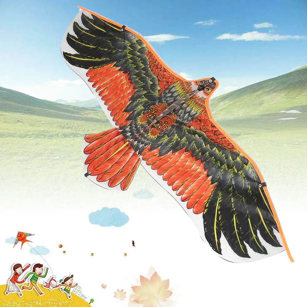 30 Meter Kite Line DIY Flat Eagle 1.1M Kite Toy Flying Bird Best Children Gift For Adults Kids Camping Interactive Toy