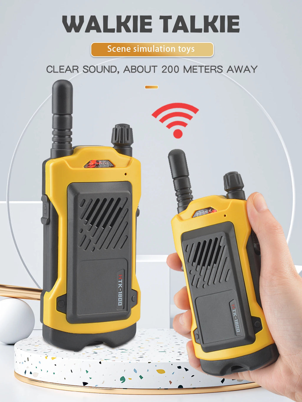 Walkie Talkies for Children, 2Pcs Mini Model Interphone for Kids Long Range Outdoor Hiking Camping 3-12 Years Old Toys