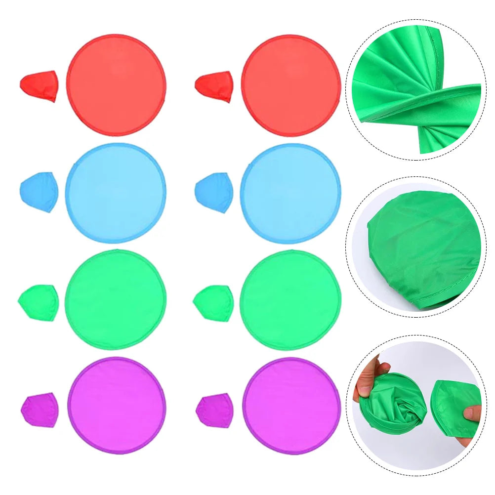 15pcs Polyester Flying Disc Child Outdoor Foldable Sports Discs Portable Kids Outdoor Playthings Camping