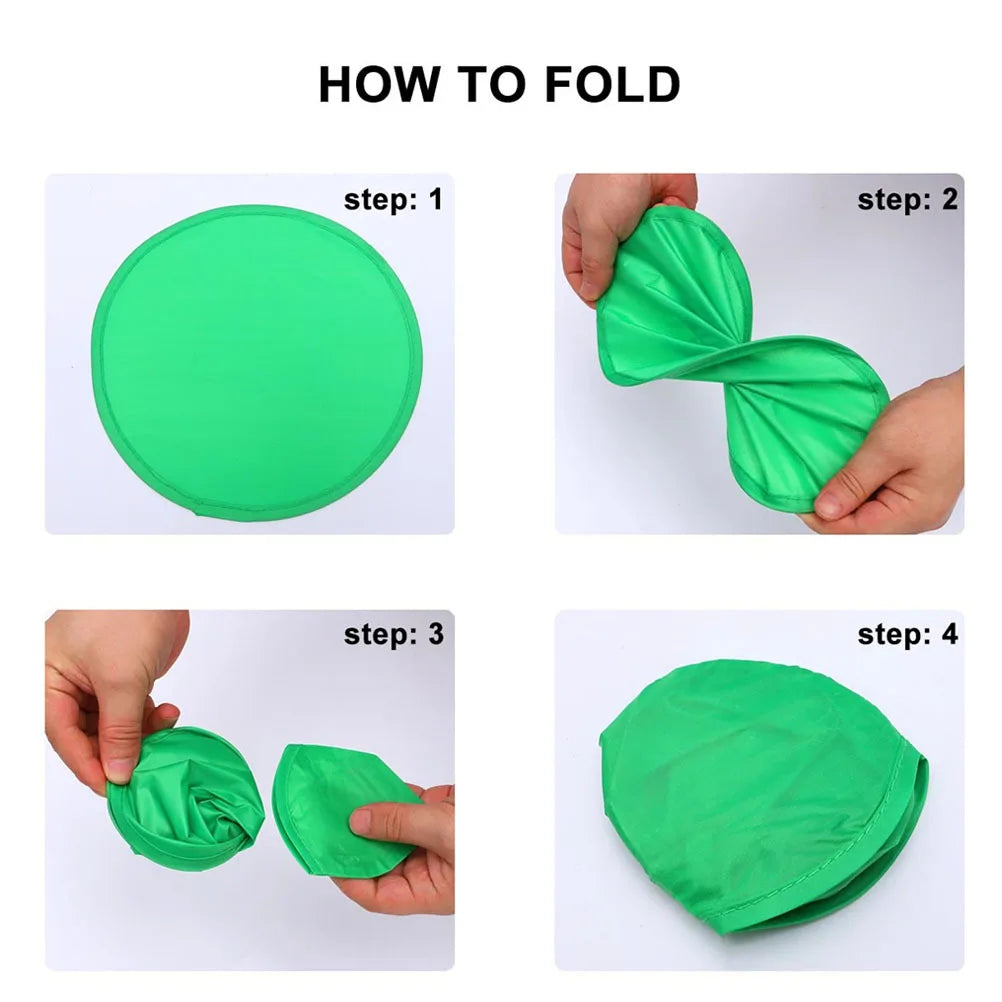 15pcs Polyester Flying Disc Child Outdoor Foldable Sports Discs Portable Kids Outdoor Playthings Camping