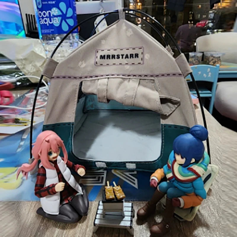 1:12 Scale Soldier Camping Small Tent Model Movable Dolls Decorative Miniature Scene Accessories Photography Props Toy Gift