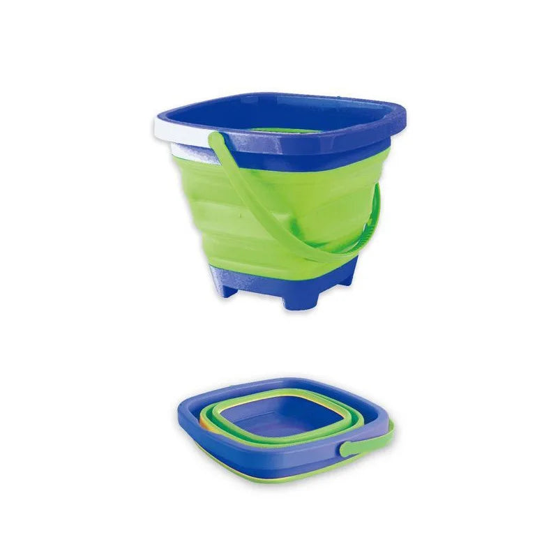 2L Portable Plastic Foldable Barrel Outdoor Beach Camp Travel Hike Fish Storage Bath Water Wash Bucket Collapsable Household Toy