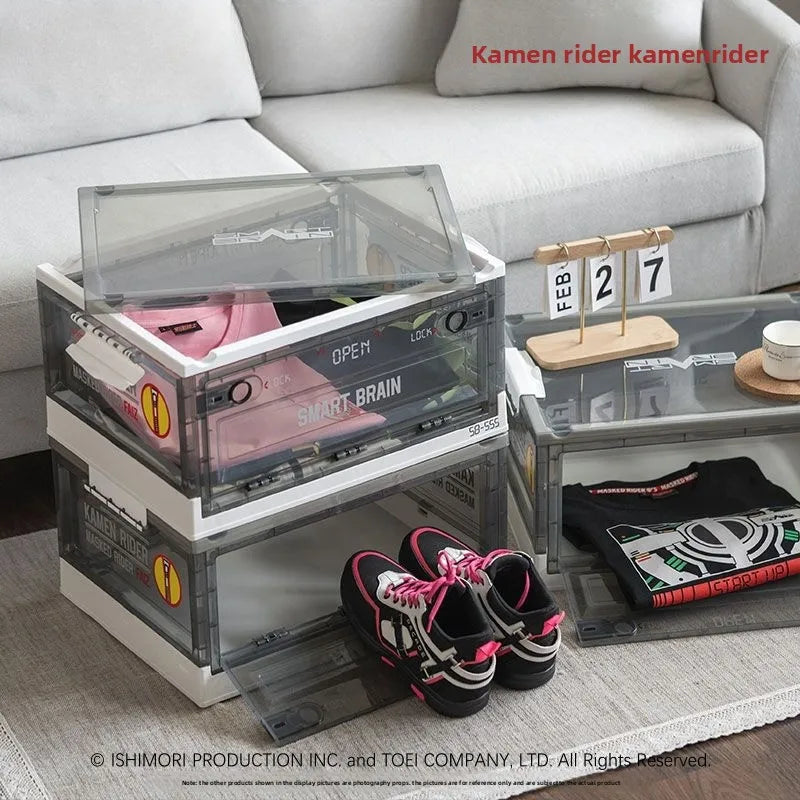Kamen Rider 555 Camping Supply Box Plastic Transparent Storage Boxs Portable Storage Organizer Box for Jewelry Trinket Boxs New