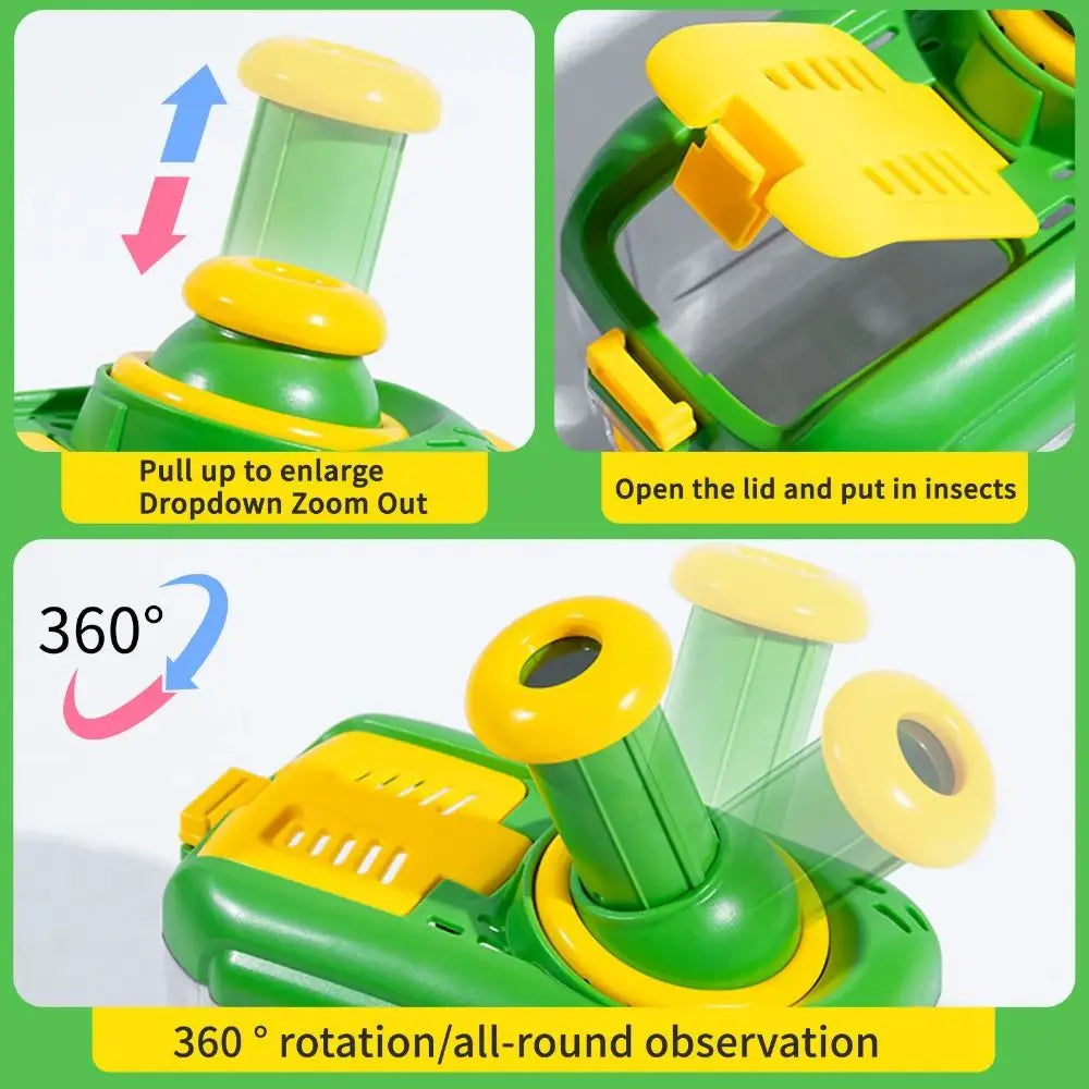 Students Vest Hat Outdoor Insect Exploration Explorer Costume with Magnifying Glass Outdoor Adventure Tools Camping Explorer Kit