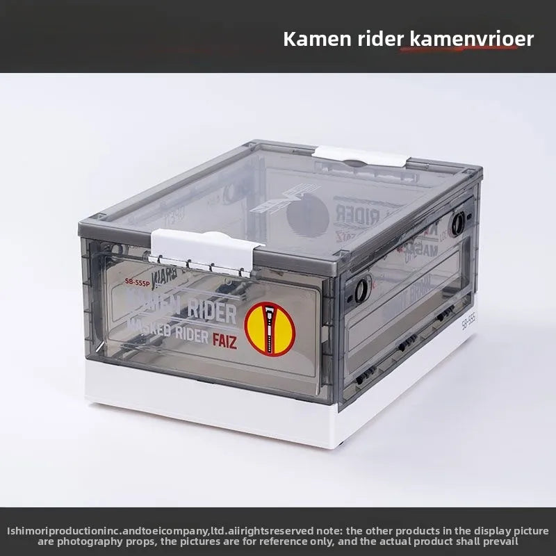Kamen Rider 555 Camping Supply Box Plastic Transparent Storage Boxs Portable Storage Organizer Box for Jewelry Trinket Boxs New