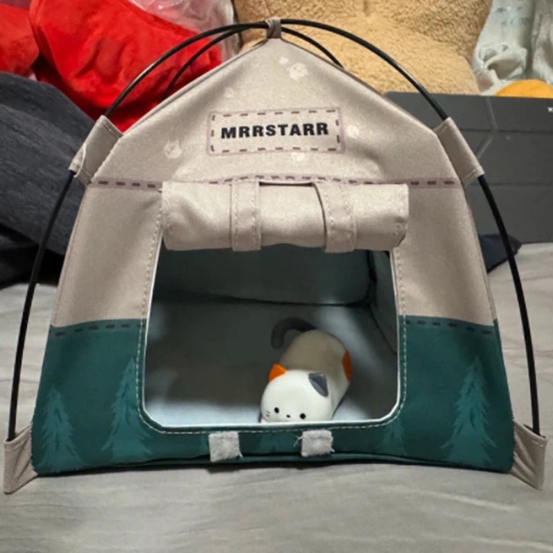 1:12 Scale Soldier Camping Small Tent Model Movable Dolls Decorative Miniature Scene Accessories Photography Props Toy Gift